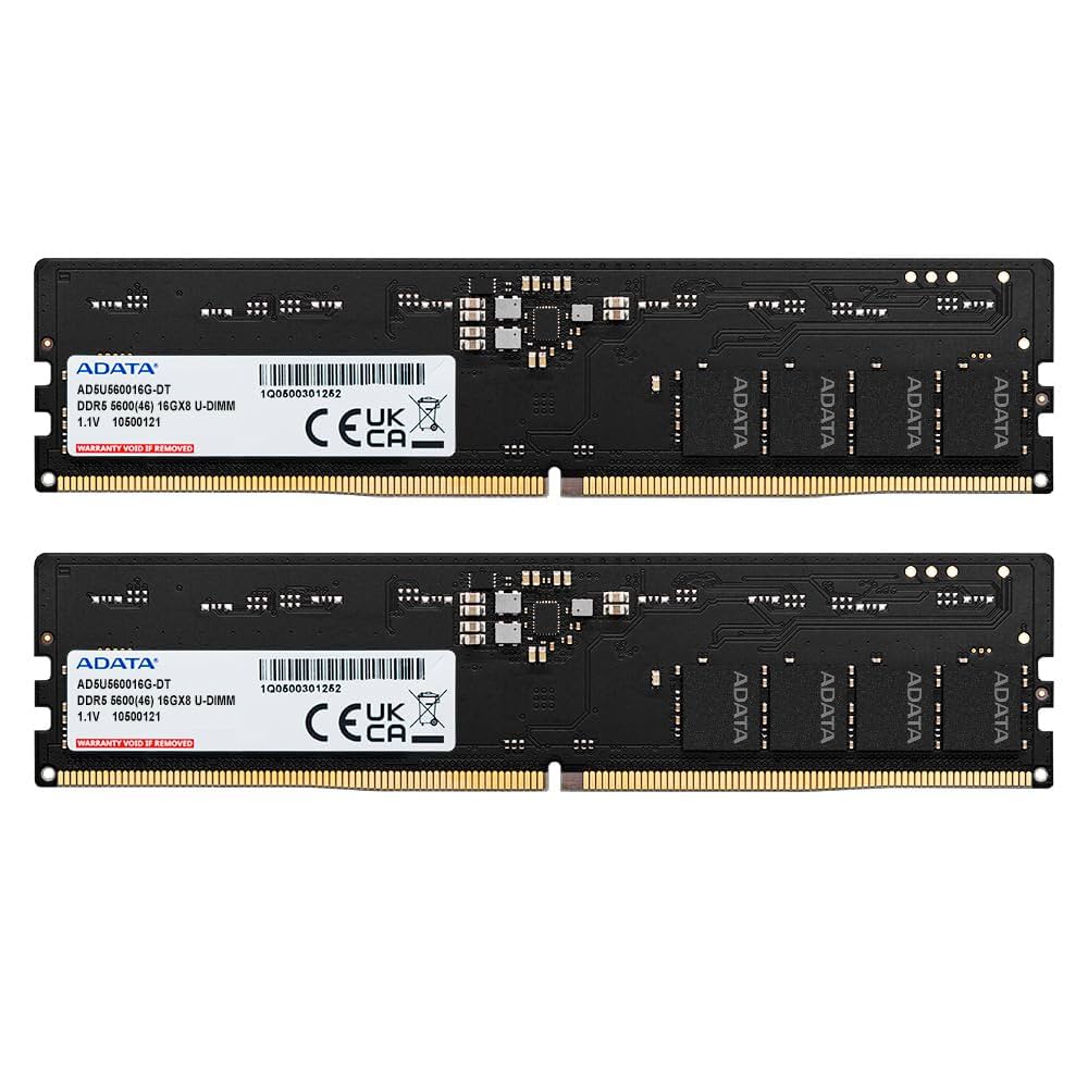 【新品未開封】ADATA 5600 DDR5 メモリ 16GB x 2 Amazon | A-DATA AD5U560016G-DT [ メモリ (DDR5 U-DIMM 16GB×2